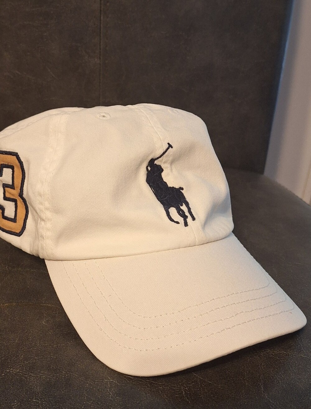 Polo Ralph Lauren Big Pony White Adjustable Men's Baseball Cap One Size